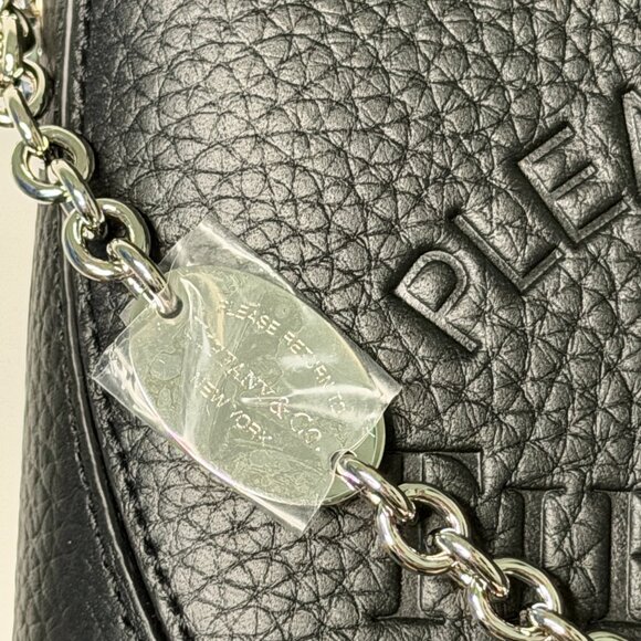 Tiffany & Co. Bucket Bag Heart Purse In Black Leather NWT Authentic - Picture 7 of 9